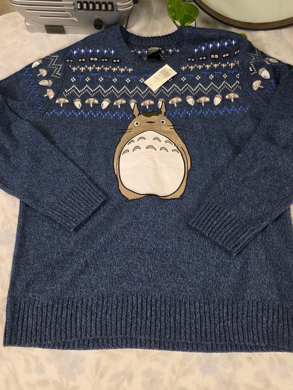 My Neighbor TotoroStudio Ghibli My Neighbor Totoro Navy Knit Sweater Size L New